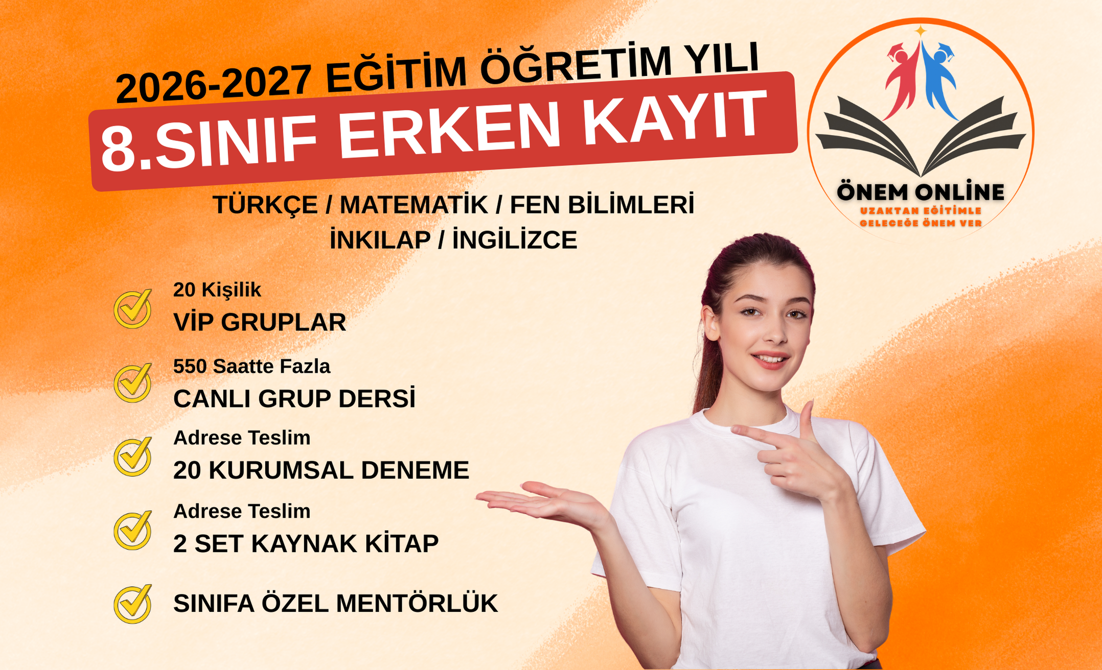 2026-2027 8. Sınıf LGS Hazırlık Canlı Ders Paketi (A Şubesi)