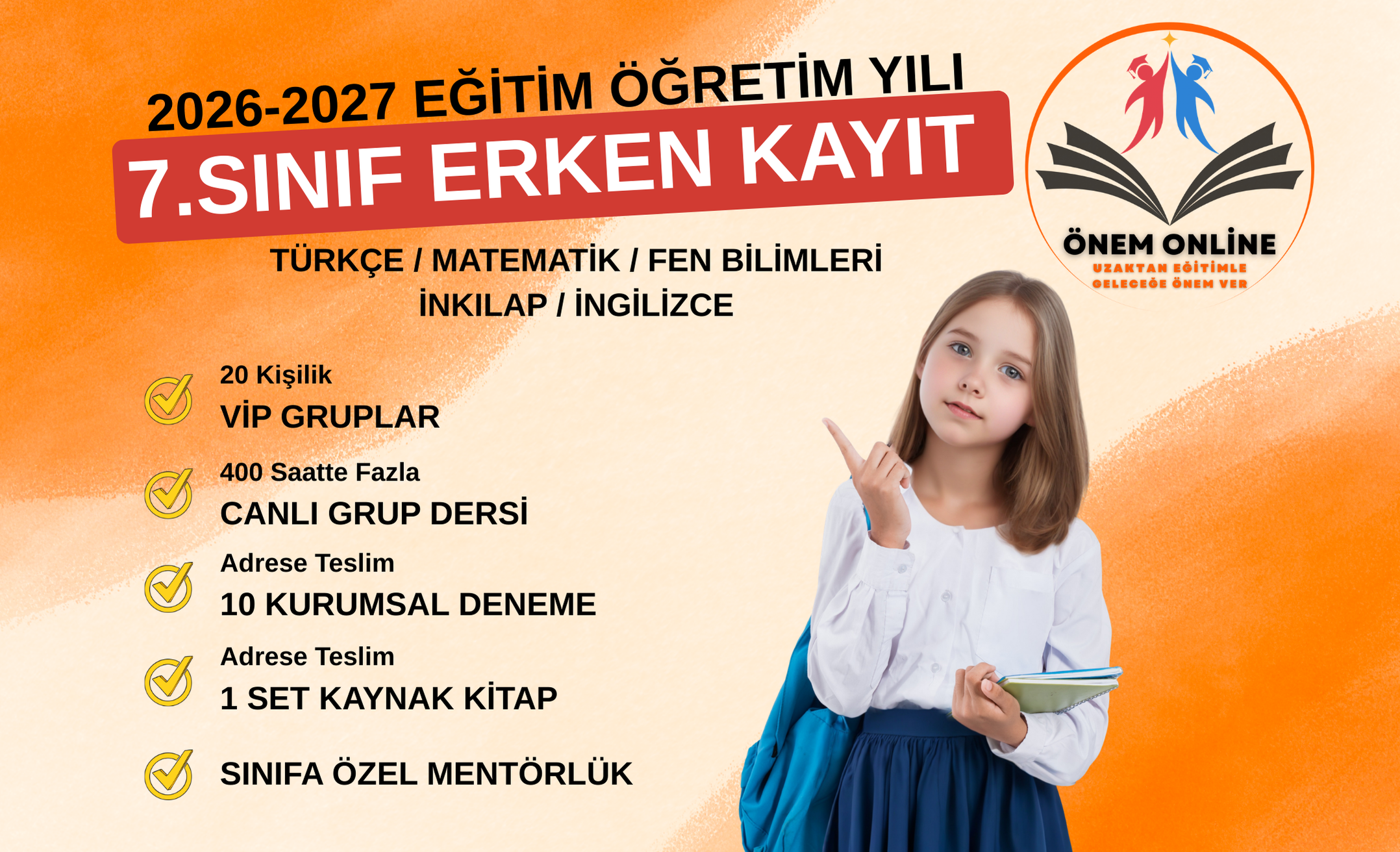 2026-2027 7. Sınıf Okula Destek Canlı Ders Paketi (A Şubesi)