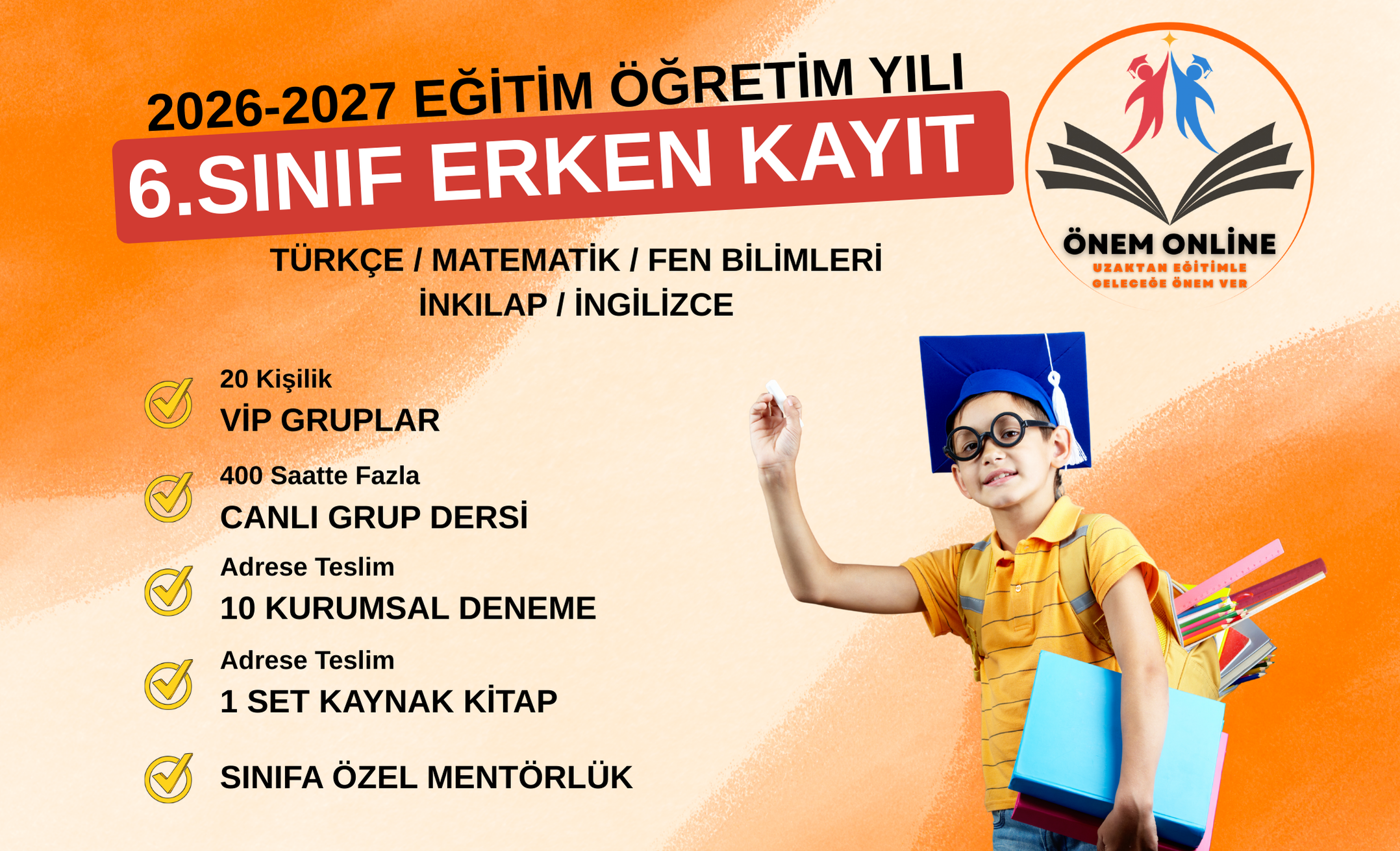 2026-2027 6. Sınıf Okula Destek Canlı Ders Paketi (A Şubesi)