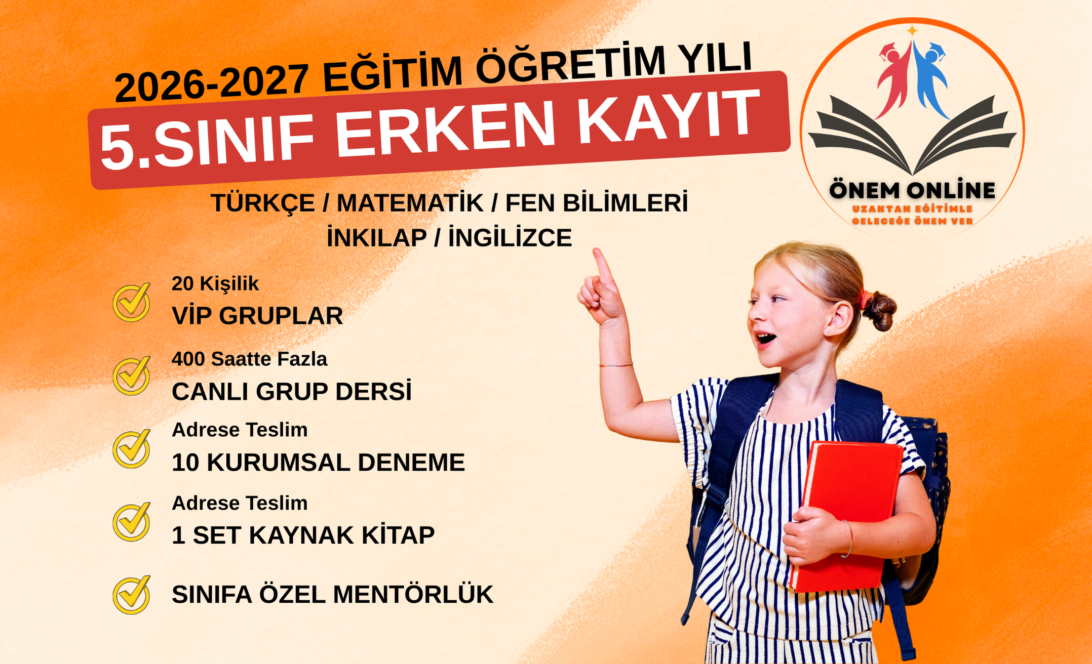 2026-2027 5. Sınıf Okula Destek Canlı Ders Paketi (A Şubesi)